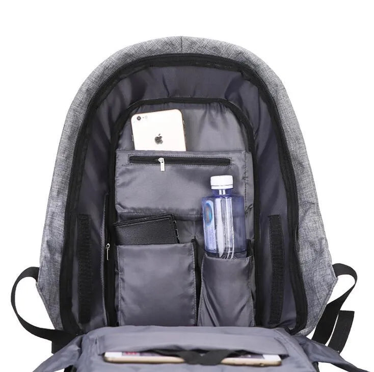 Anti-theft travel backpack Oxford fabric 26cm x 43cm x 11cm unisex business computer backpack zipper closure