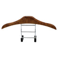 Wood yellow stainless steel car clothes hanger with removable design for suits and uniforms
