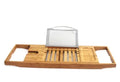 Bamboo bathtub storage frame for desktop placement with single-tier design