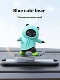 Resin bear car dashboard decoration in yellow for floating screen or non-vertical fitment