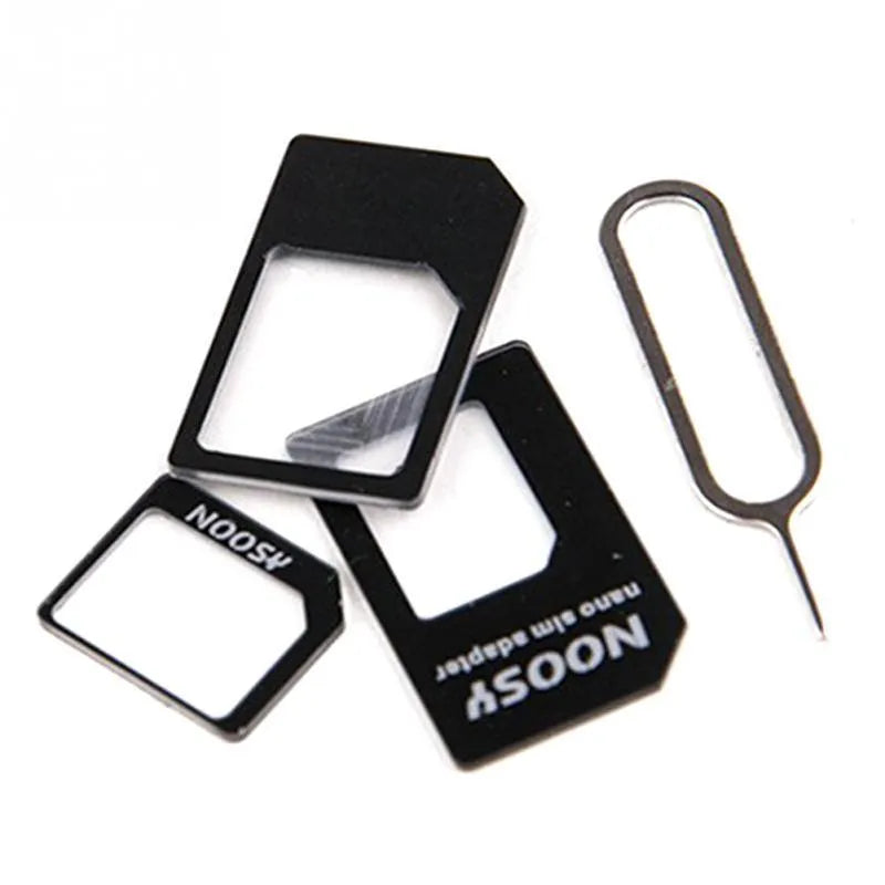 Black and white SIM card tool sets showing plastic case and metal ejector pin for mobile phones