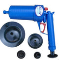 Plastic high-pressure drain blaster gun with four adaptors for pipe unblocking