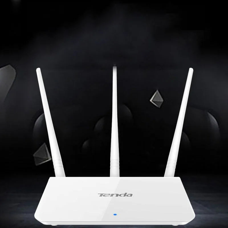 White wireless router with dual-band 2.4GHz and 5GHz support for home broadband.