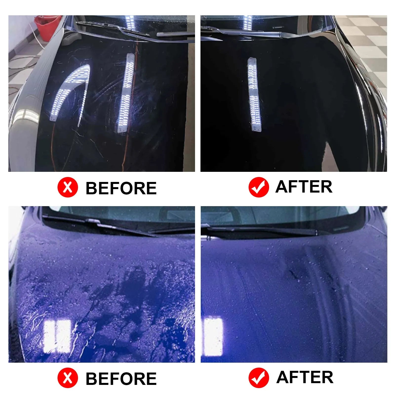 Automotive graphene ceramic coating kit showing 70ml bottle, sponge, towel, gloves and cloths