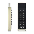 Metal USB flash drive with fingerprint scanner and 64GB storage capacity
