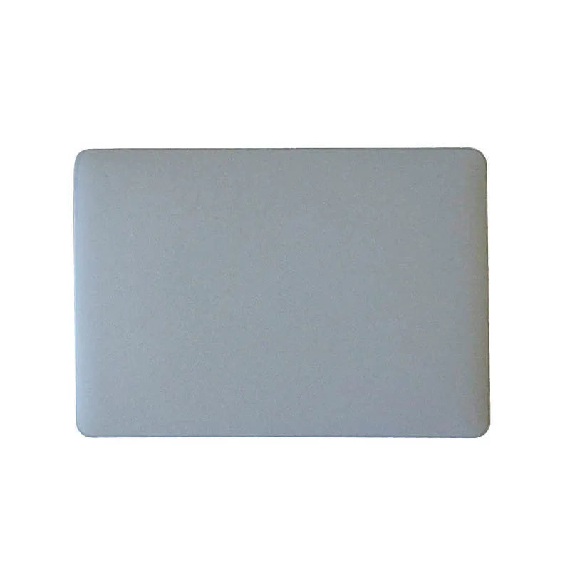 Quicksand Cobalt Gray protective shell for Apple MacBook, simple sticker design, front view