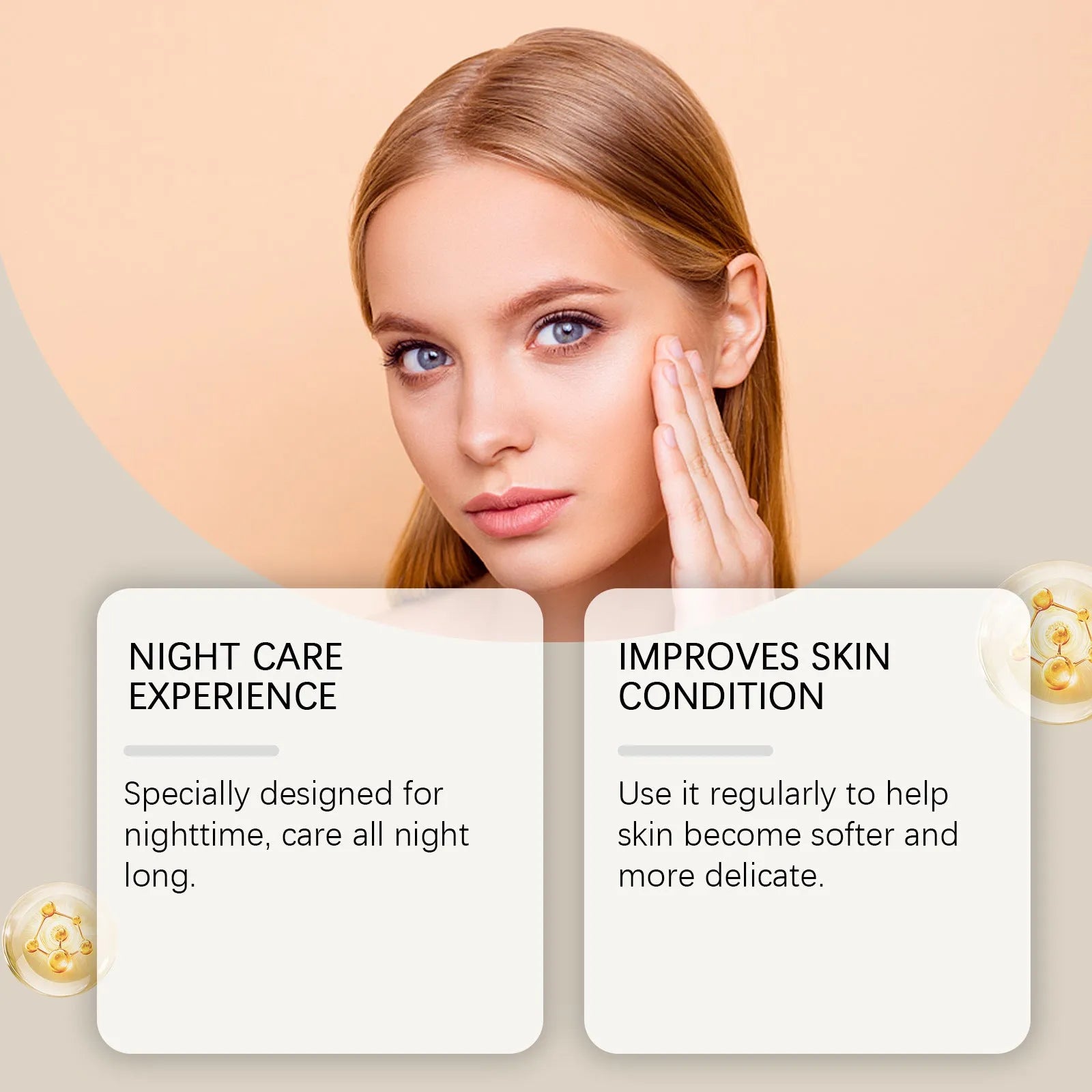 Single-use facial sheet mask for moisturising and brightening, 5.1cm x 3.9cm.