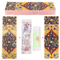 DIY diamond painting craft kit with resin sequins for making a pencil case or wristlet bag.