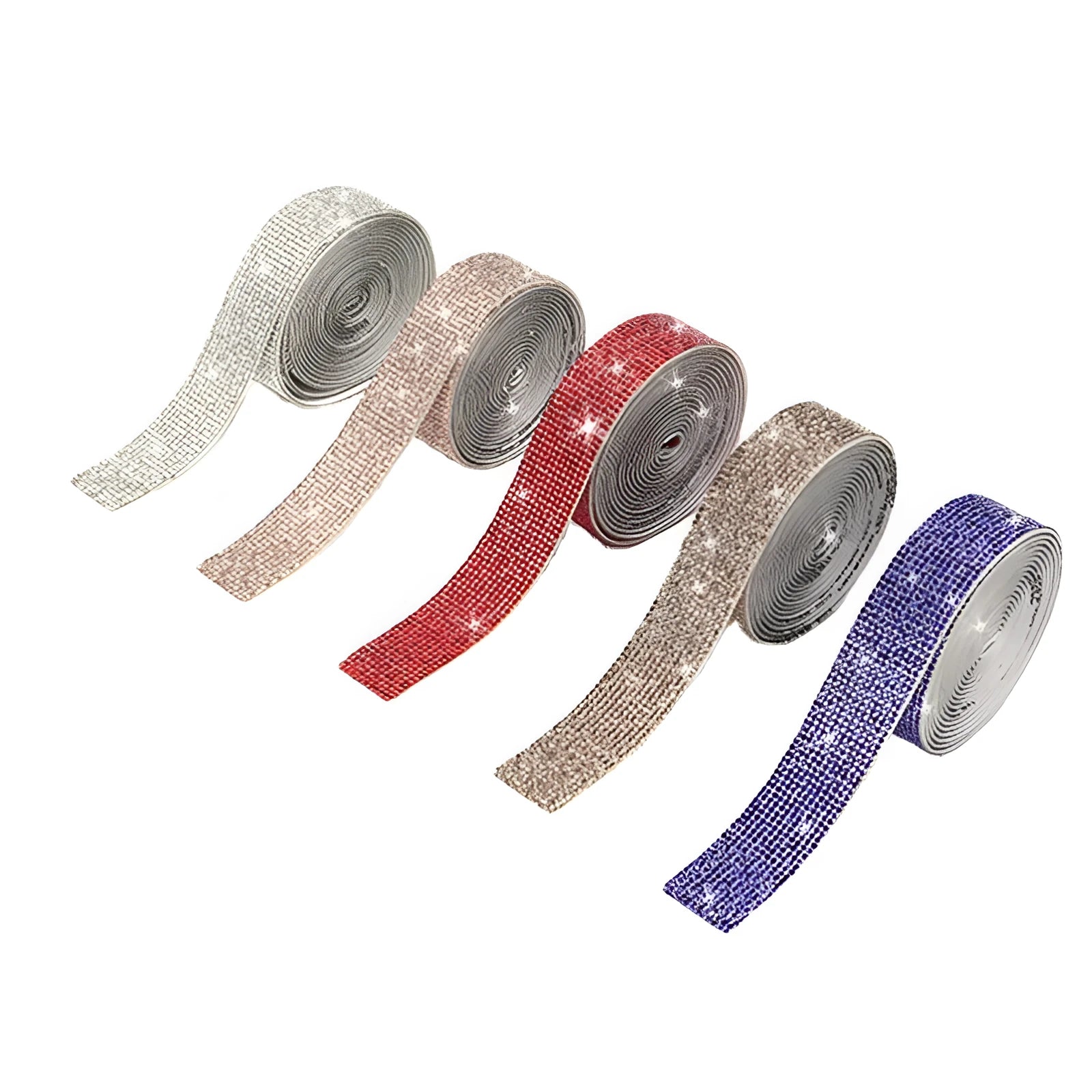 Self-adhesive glass water drill strips for clothing and shoes in white and AB colour