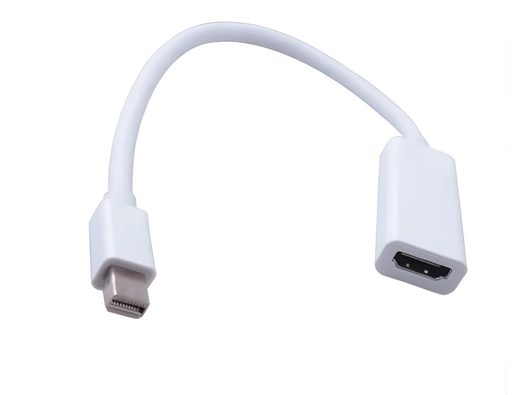 24.5 cm Mini DisplayPort to HDMI adapter cable with male DP and female HDMI connectors
