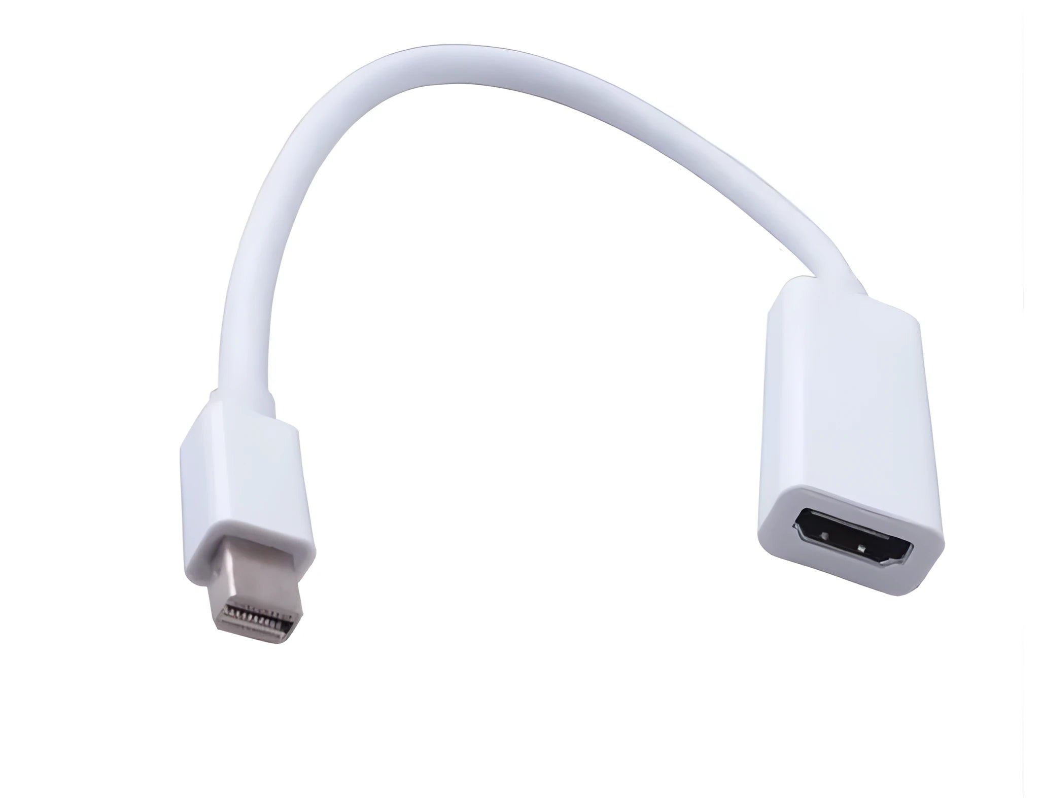 24.5 cm Mini DisplayPort to HDMI adapter cable with male DP and female HDMI connectors
