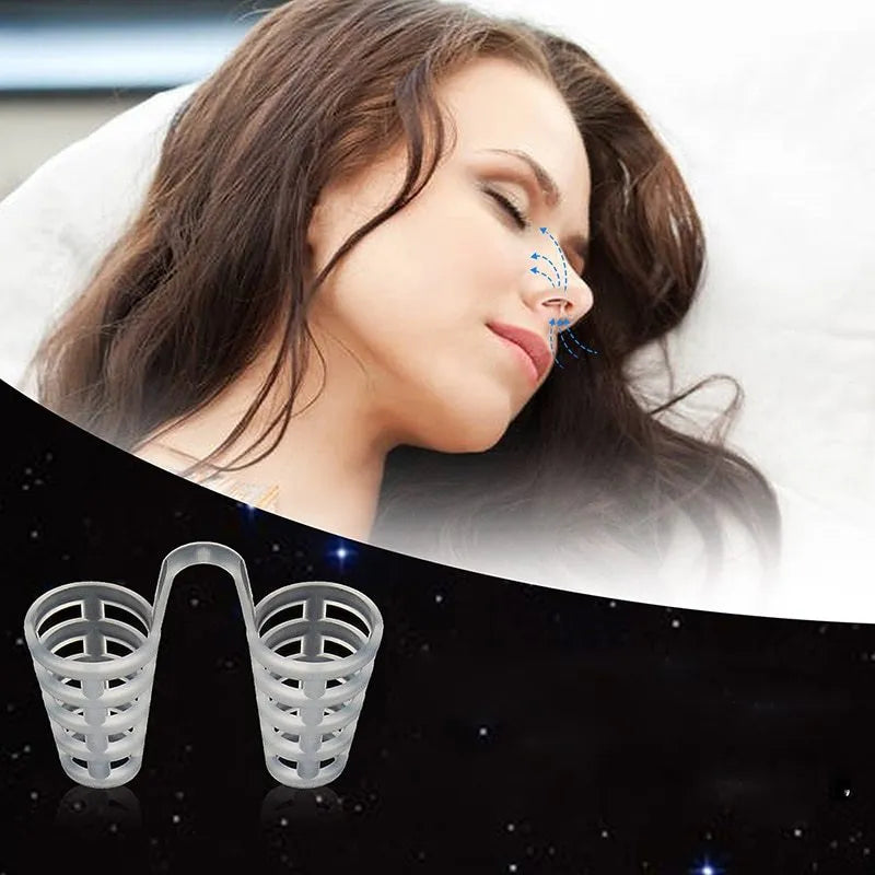 Milky food-grade silicone anti-snoring device with S M L size options