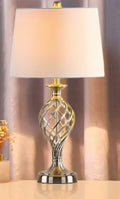 European-style touch sensing bedside table lamp with USB charging socket and dimmable cold warm light