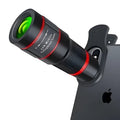 20x magnification smartphone telescope lens with universal mounting clip and eyepiece mask