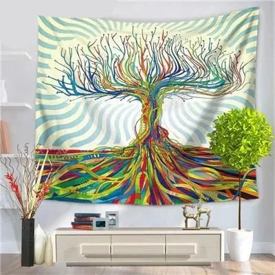 Plush polyester tapestry tarpaulin in European classical style, machine-woven, 150x100cm or 150x130cm, for home wall decoration.