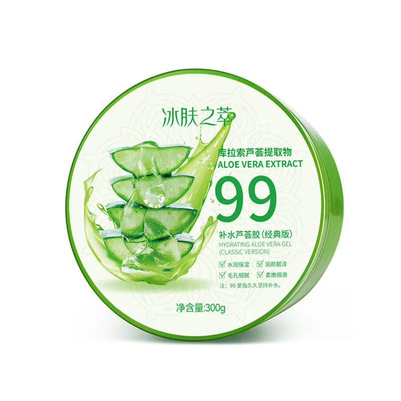 300g aloe vera gel moisturiser bottle with pump dispenser for skin hydration
