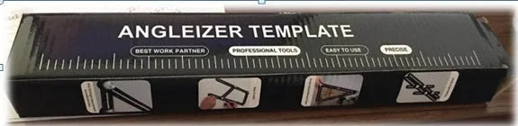 Aluminium alloy four-sided ruler with inch and centimetre markings used as a layout template tool