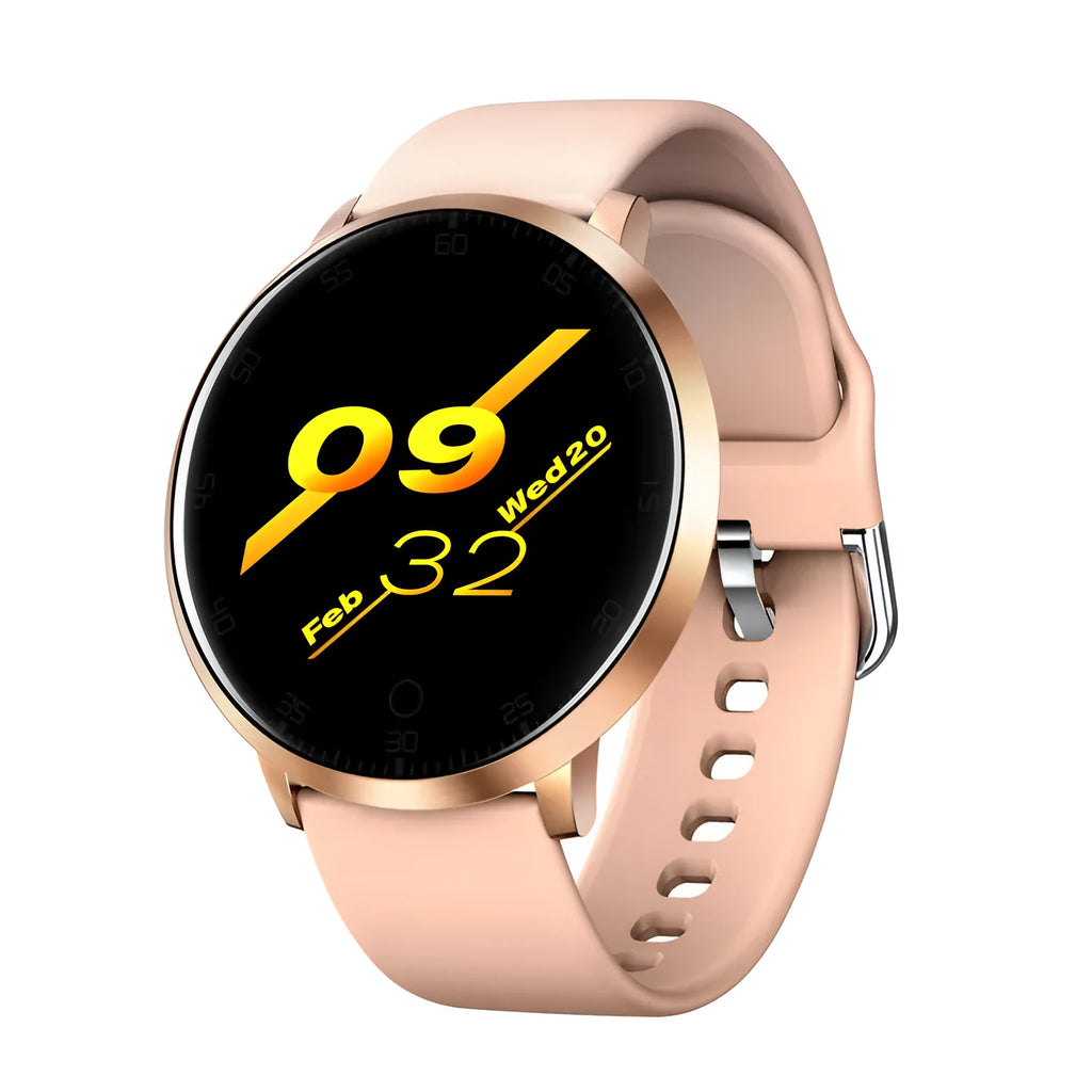Ultra-thin black smart health bracelet with a 1.3-inch screen and silicone wristband on a wrist.