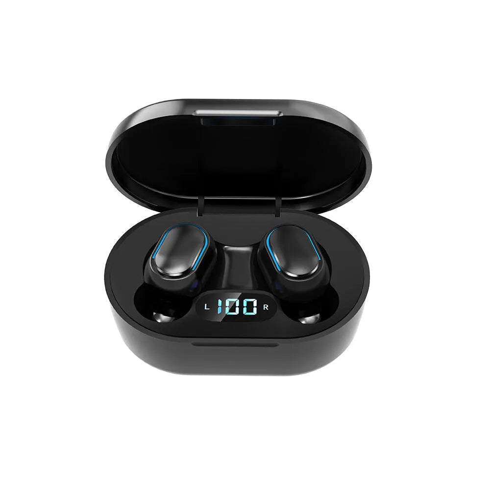 Black Bluetooth earphone with ABS body Type-C port mixed colour pack