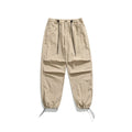 Men's loose straight-leg casual trousers in thin ice silk nylon fabric available in multiple colours