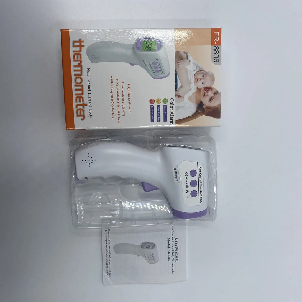 White digital thermometer for non-contact water temperature measurement