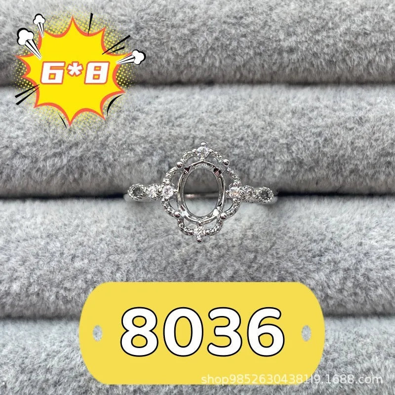Oval denier ring with five-pointed star ornament in Korean style, copper construction with electroplating.