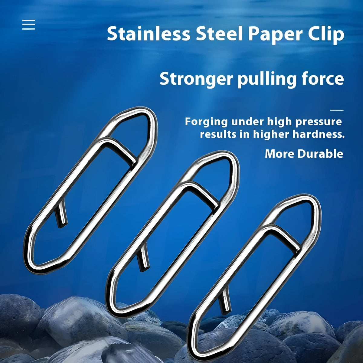 Stainless steel lure return pin quick connector bracelet in silver or black, small medium large sizes