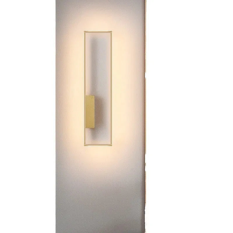 LED Nordic minimalist wall lamp in black finish with single head, small size for bedroom use