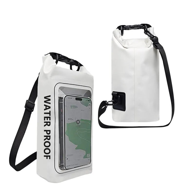 2L PVC waterproof dry bag for mobile phone protection during swimming and beach activities