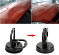 Mini car dent remover suction cup puller with black ABS body and rubber base, 10 kg flat suction, for smooth sheet materials.