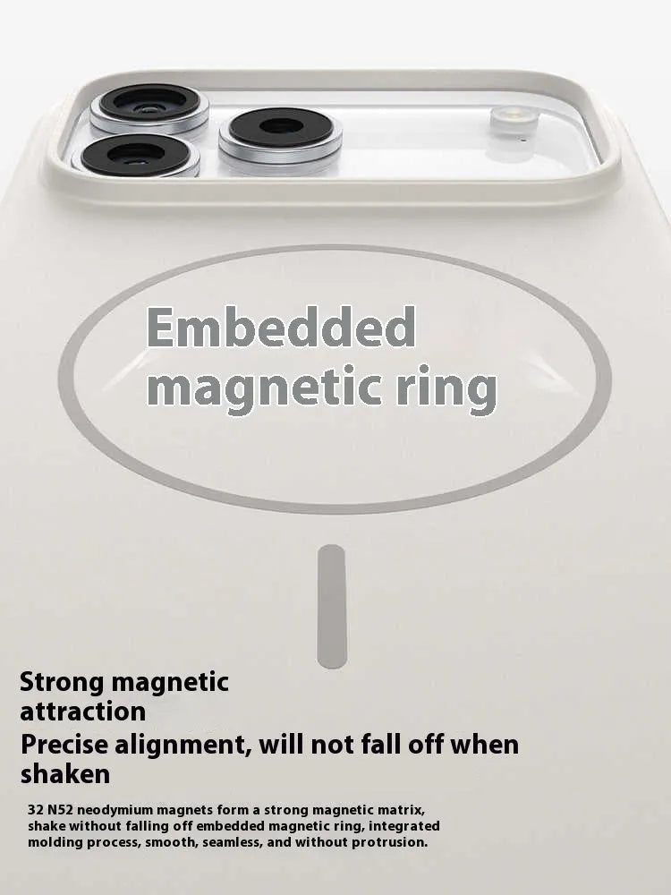 Frosted matte magnetic protective case for iPhone 17 series with camera button cover