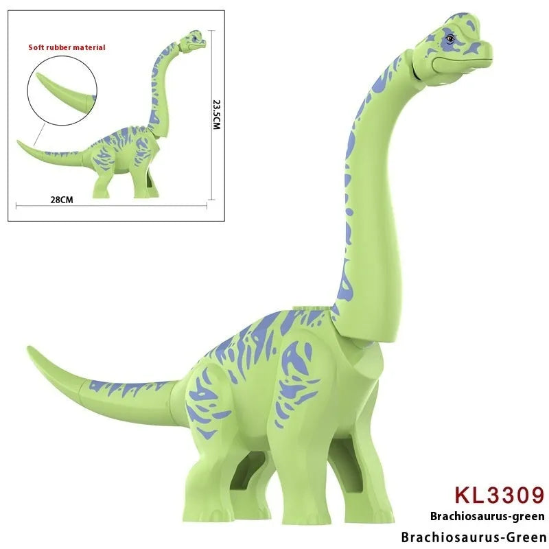 Dinosaur Series small particle plastic building blocks in five colours bagged set
