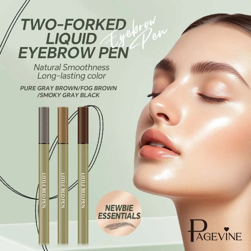 Two fork waterproof eyebrow pencil fine liquid tip brown black