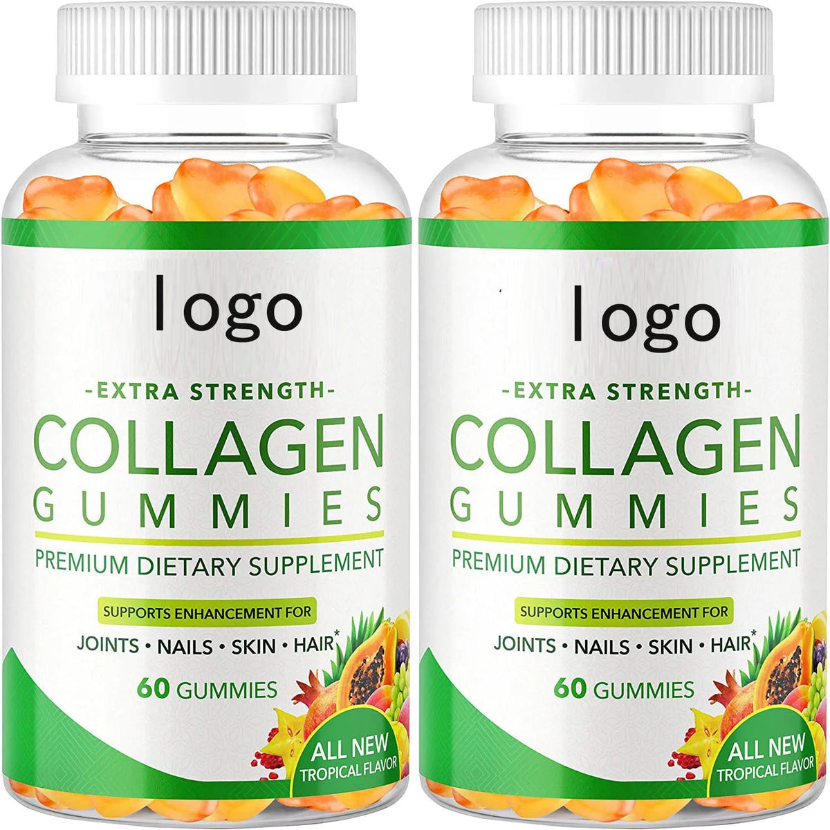 Collagen soft sweets fudge style, 60 gummies in a 60 g pack for cool dry storage