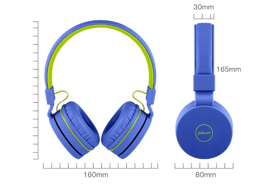 Bengoo C30 wired on-ear headphones in mint green with a braided cable and 3.5mm plug.