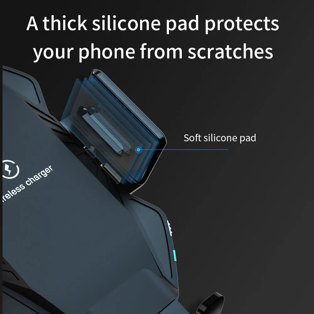 Model T3 auto-sensing car wireless charger with chuck and suction cup mounting options