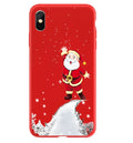 Christmas-themed painted back cover iPhone case for multiple Apple smartphone models