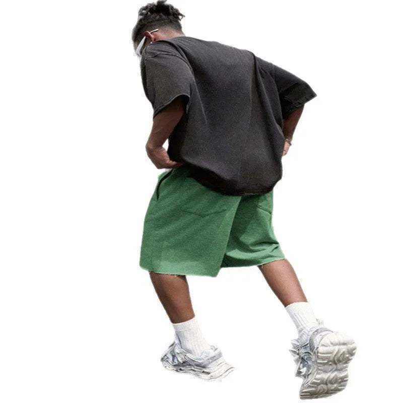 Men's straight leg trousers in plus sizes with hip-hop street style for sports wear