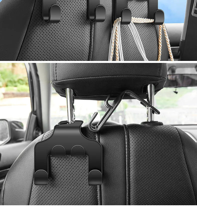 ABS car multifunction hook and mobile phone bracket two-piece set for vehicle organisation