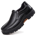 Black and brown business casual leather shoes with slip-resistant rubber soles