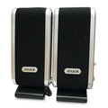 EastVita black USB computer speakers pair with 3.5mm ear jack and 100cm USB cable