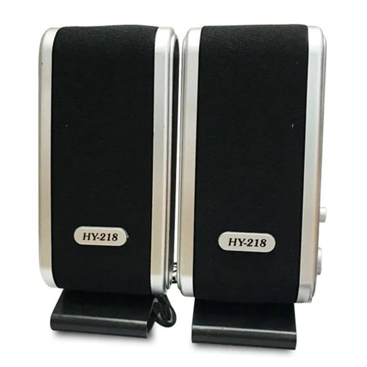 EastVita black USB computer speakers pair with 3.5mm ear jack and 100cm USB cable