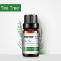 Six 10ml essential oil bottles lavender lemongrass tea tree peppermint rosemary orange for aromatherapy