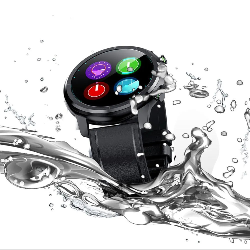 LEMFO LF26 smart bracelet showing 1.3 inch screen and side button in silver and brown colour option.