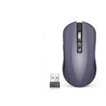 IFLYTEK black wireless gaming mouse with side buttons on a mouse pad, showing USB receiver.
