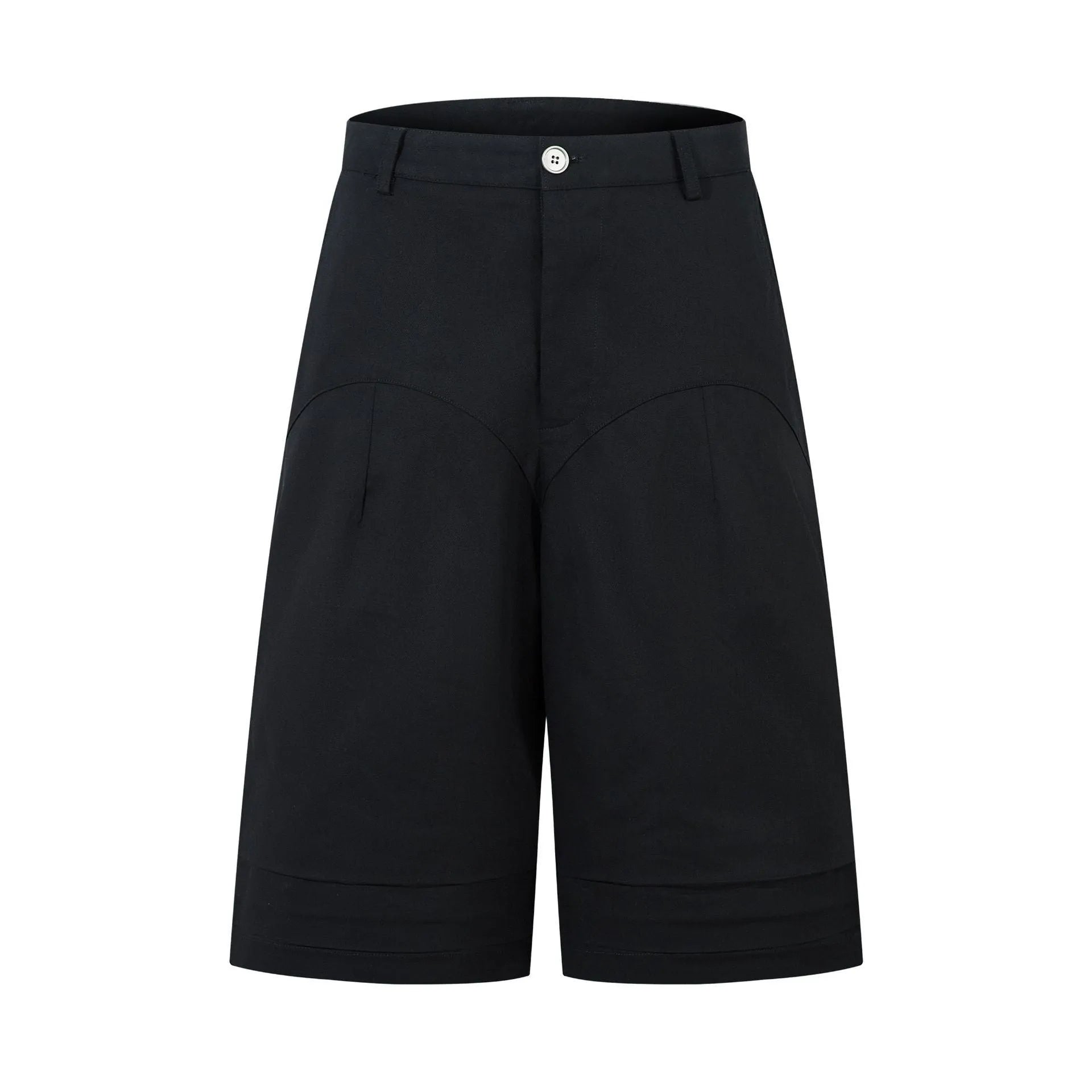 Retro wide-leg straight denim trousers in middle pants length available in black or green colours