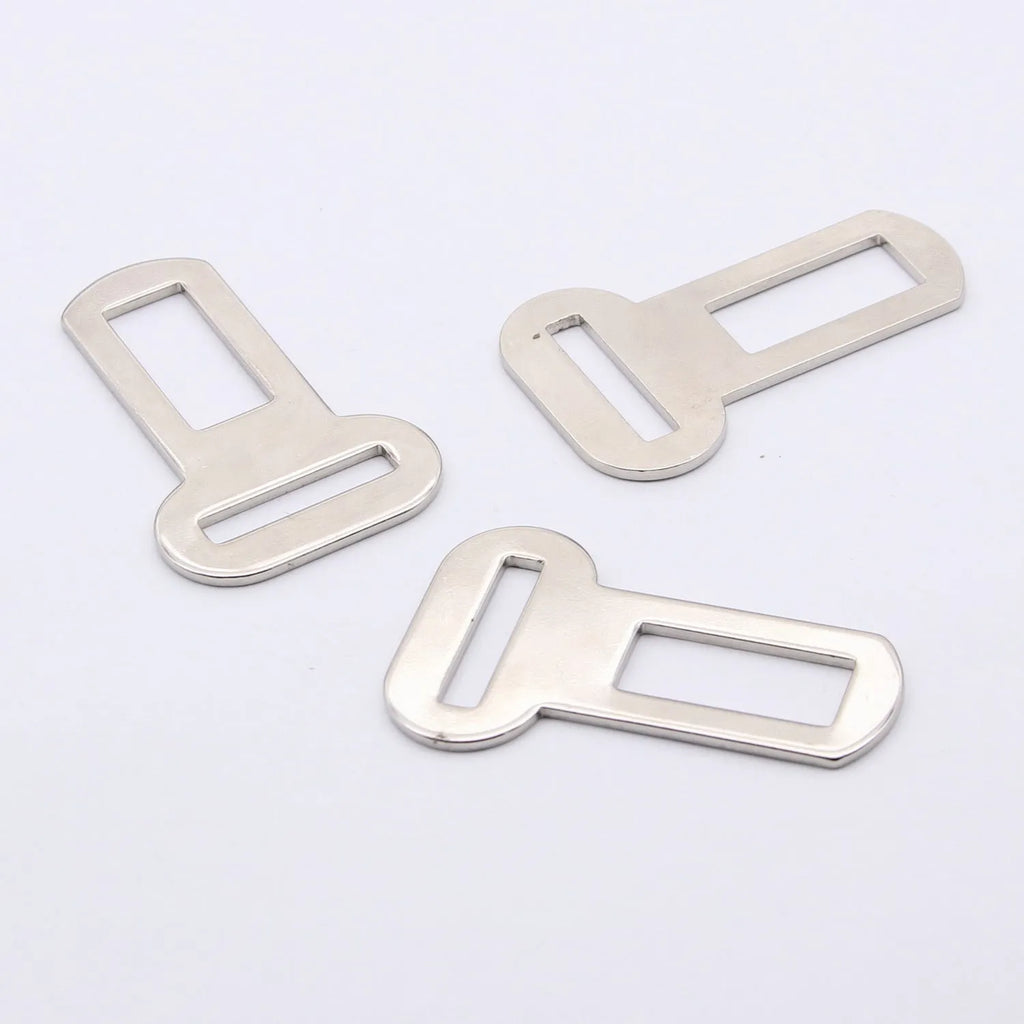 26mm silvery metal pet safety buckle for car seat belt and leash connections
