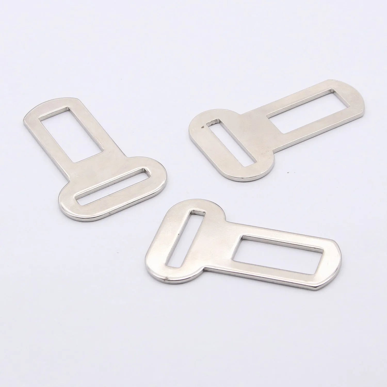 26mm silvery metal pet safety buckle for car seat belt and leash connections