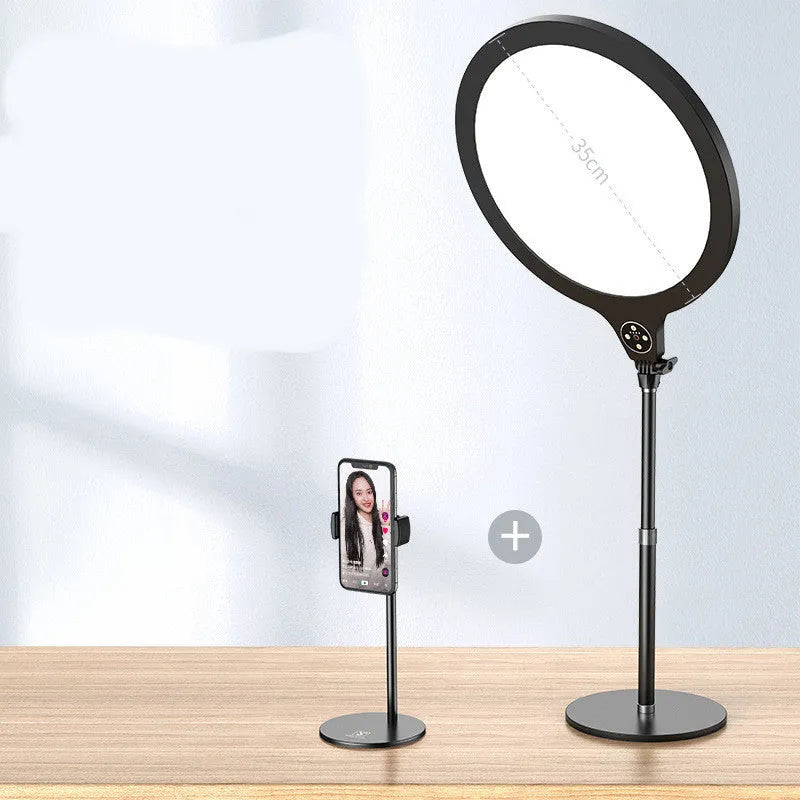 K13 desktop fill light bracket with 26cm or 35cm fill light, aluminium alloy and ABS, USB powered.