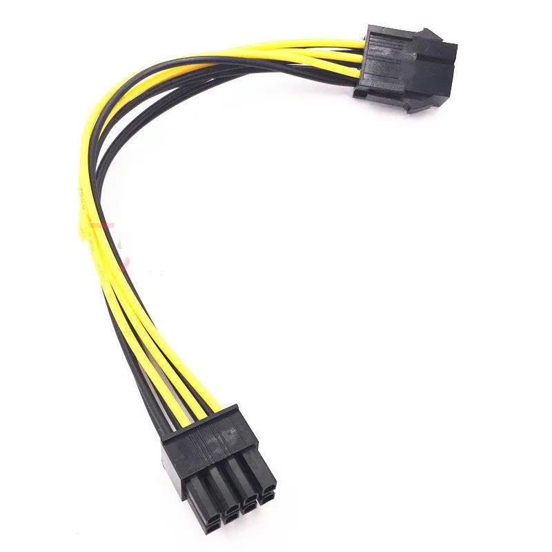 6-pin to 8-pin graphics card power extension cable showing both connector types
